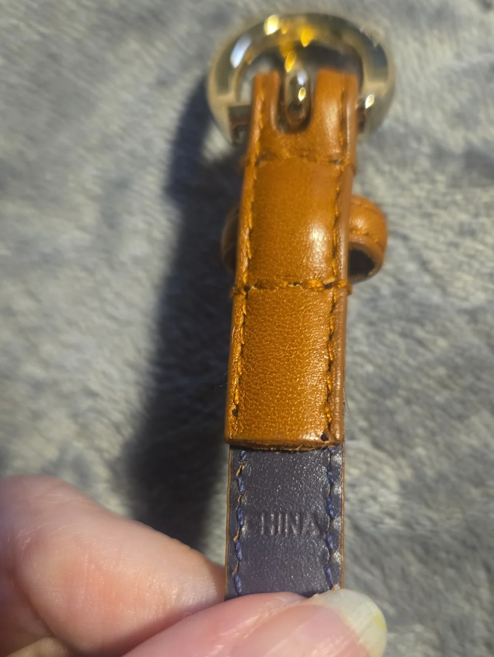 Elie Tahari Slim Skinny Tan Leather Belt 36” Silver Metallic Buckle-Size Small